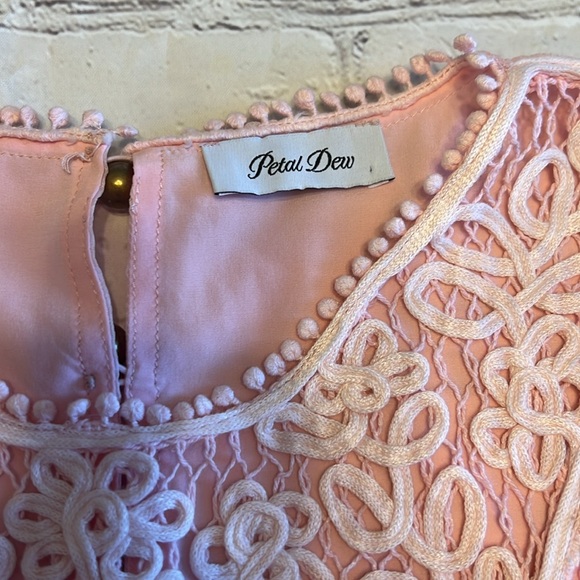 NWOT Petal Dew Salmon Pink Mini Dress - Picture 6 of 6